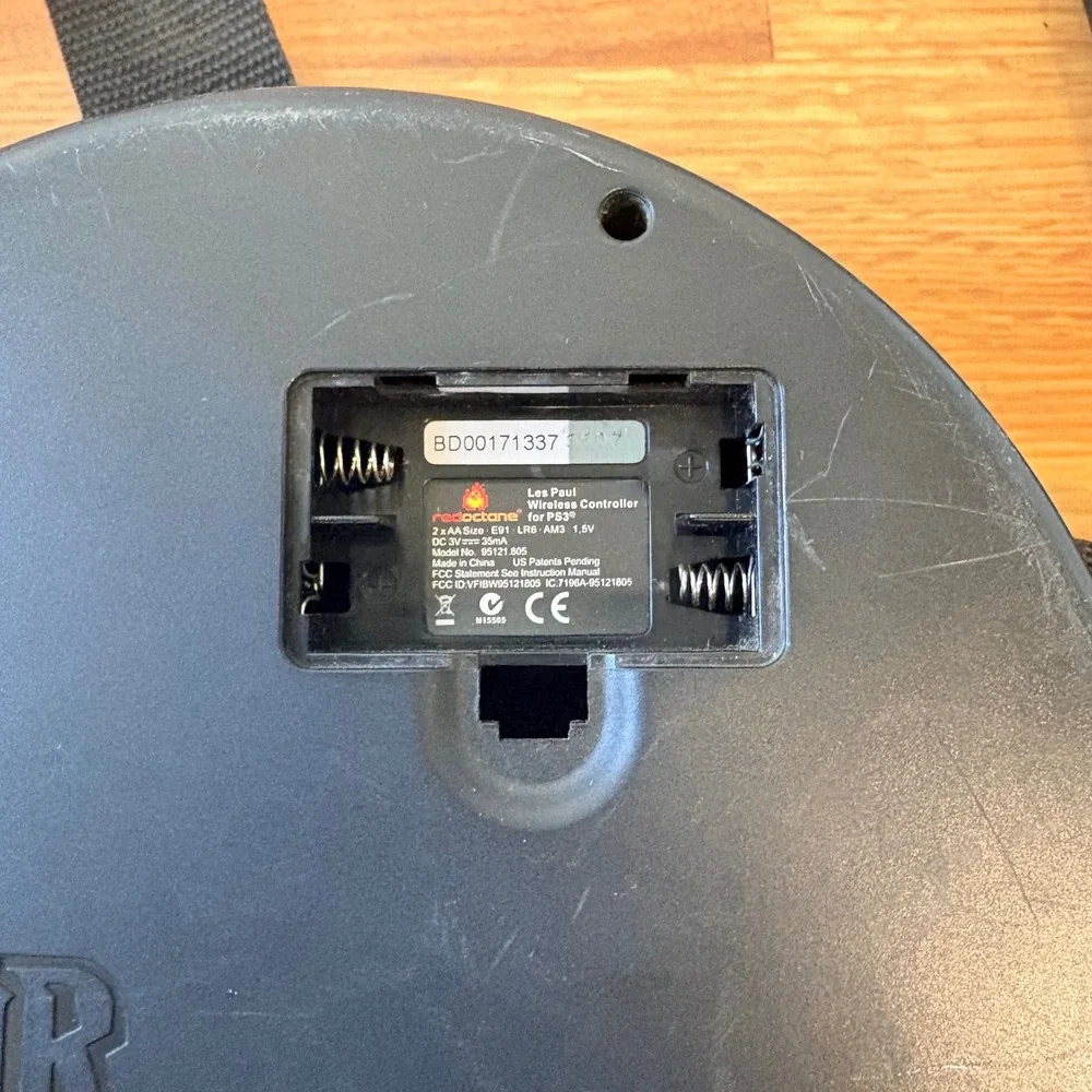 For Parts UNTESTED Guitar Hero Les Paul RedOctane Wireless Controller PS3 Black